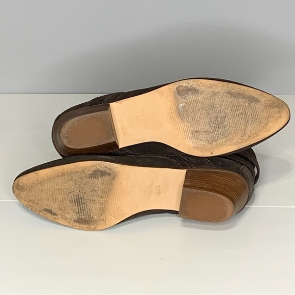 Nine West Lairah‎ chocolate brown Suede Pull On Ankle Booties. Size 8.5 - Picture 8 of 10